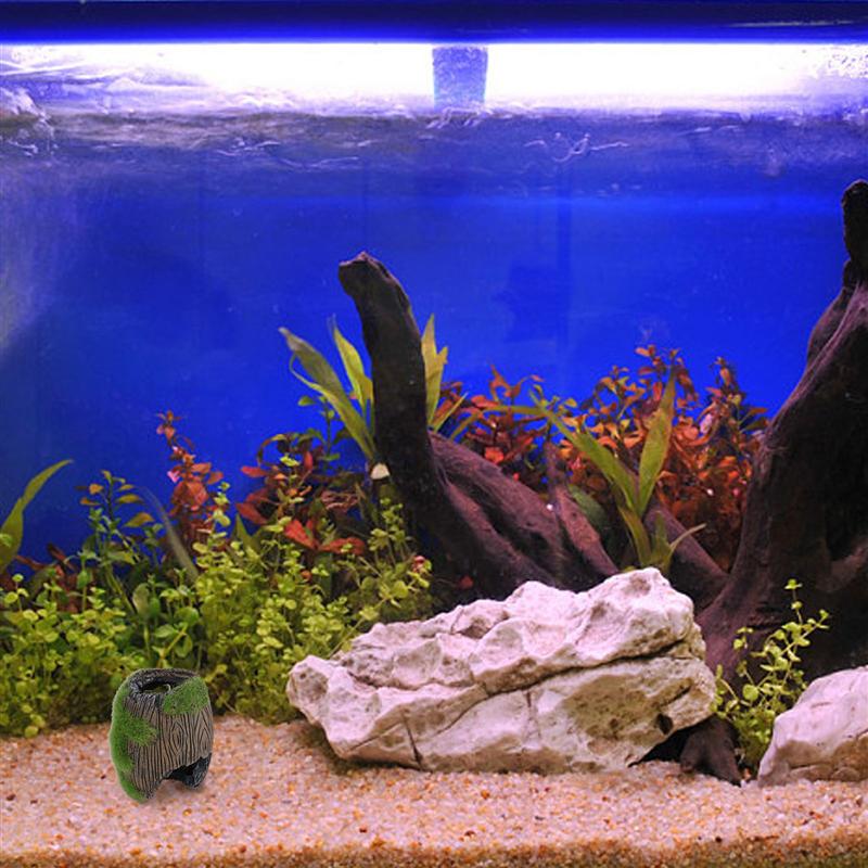 1pc aquariumdecoratie hars simulatie vat schuilplaats aquarium decoratie