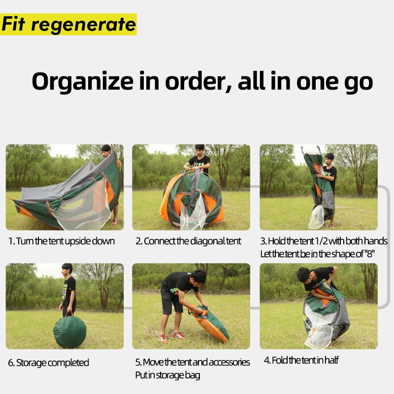 1-4 Persons Family Camping Tent Automatic Rapid Waterproof Pop Up Open UV Protection For Hiking Beach Travel Outdoors