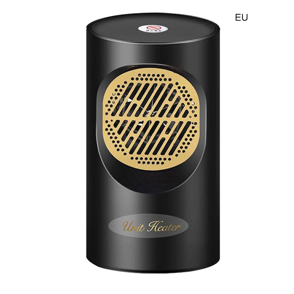 Maison 300W Rechargeable Mini petit chauffage maison bureau sans feuilles chauffage ventilateur Super silencieux et ventilateur: Gris foncé