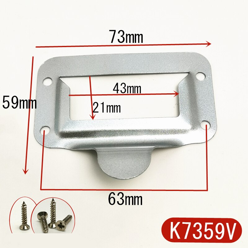 5 Stks/partij Antiek Messing Brons Metalen Label Pull Frame Handvat Bestand Naam Kaarthouder Voor Meubels Kast Lade Doos case Bin: K7359V