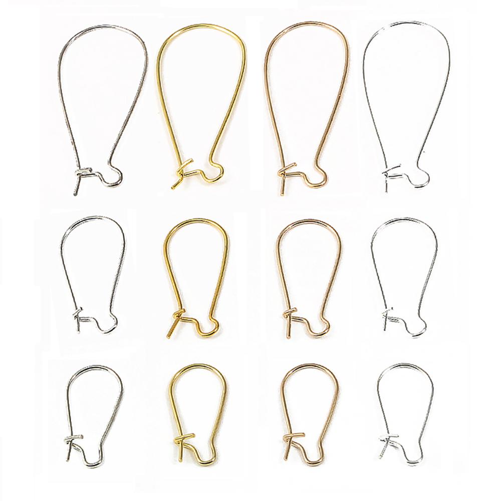 100 pz/lotto 9x1 8mm/11x2 5mm/16x38 millimetri di Bronzo/Oro/Argento Placcato orecchino ganci Dell&#39;orecchino Fili Dell&#39;orecchio di Risultati Dei Monili di DIY Che Fanno