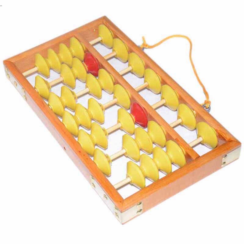 7 Column Non-Slip Hanging Wooden Abacus Chinese Soroban Educational Tool Mathmetic Calculator for Student Teacher