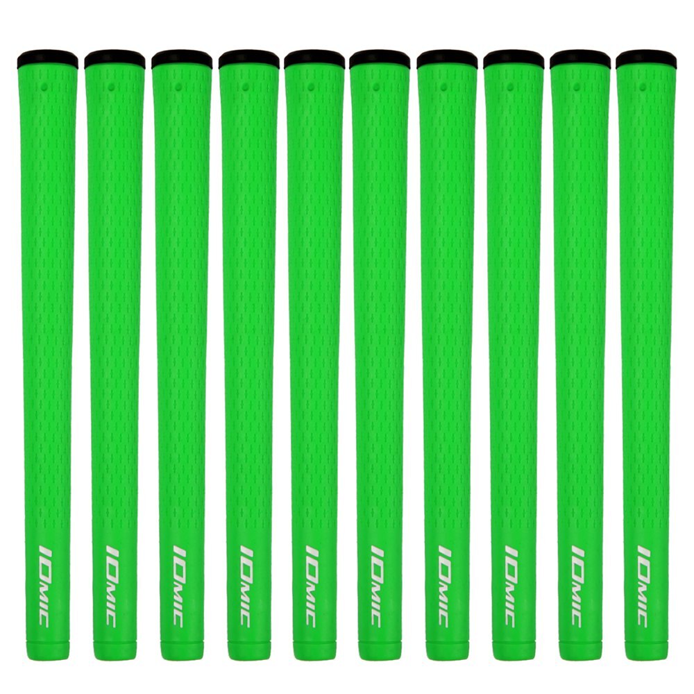 10PCS IOMIC STICKY 2.3 Golf Grips Universal Rubber Golf Grips 10 Colors Choice: Green