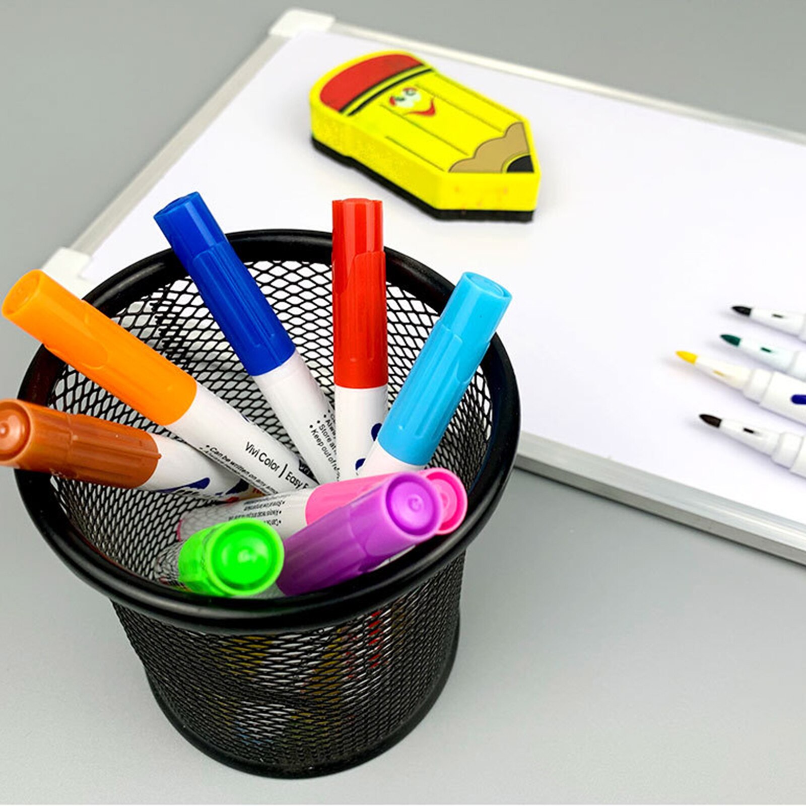 Erasable Floating Pen Magical Water Painting Pen Doodle Drawing Whiteboard Pen Markers with a Ceramic Spoon for Boys and Girls