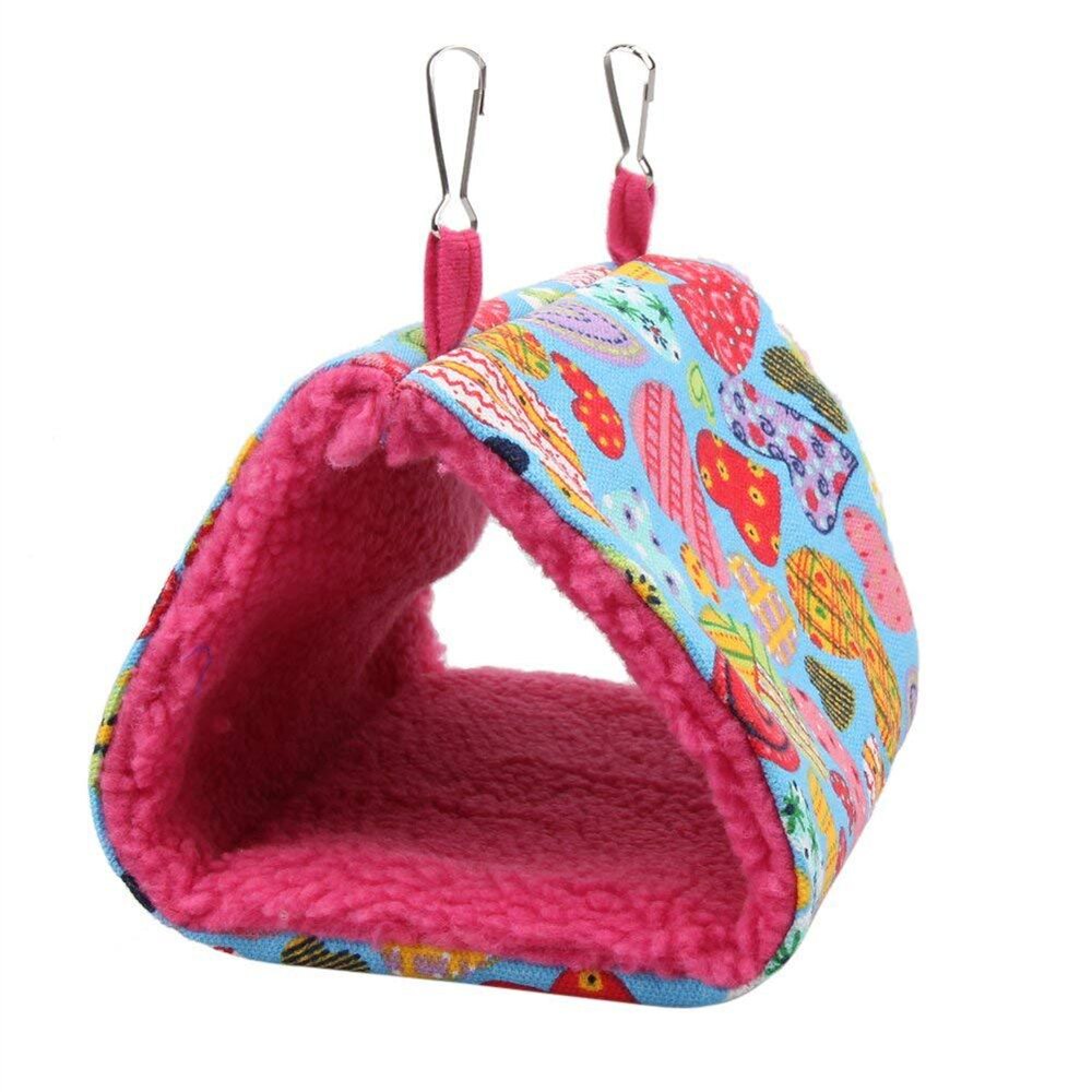 Jaula colgante de felpa gruesa para pájaros, hamaca de nido de loro para mascotas, jaula cálida de invierno para pájaros, juguetes para cama, casa de hámster, tienda de campaña