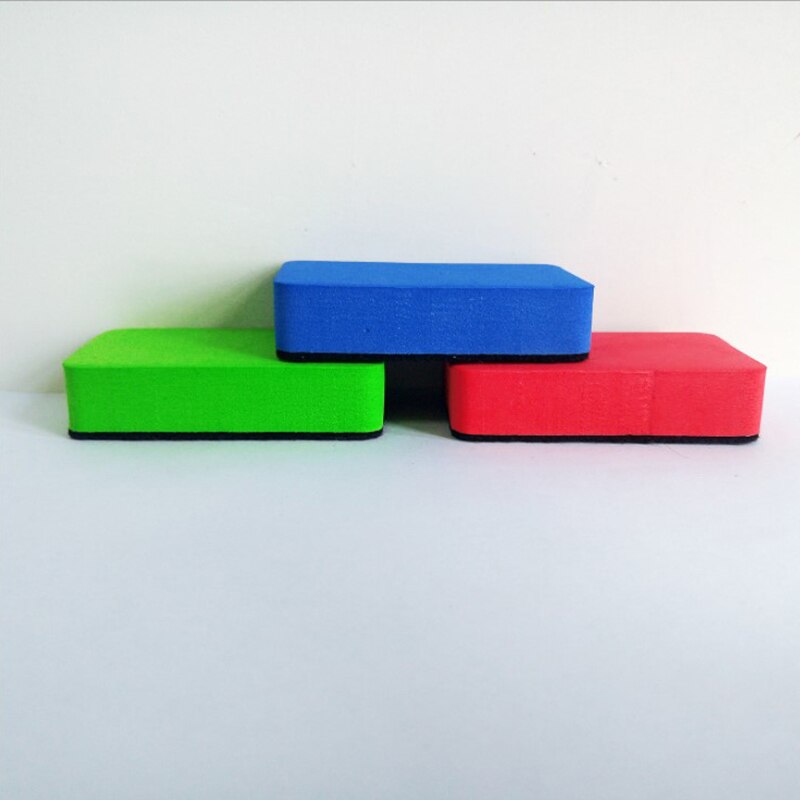 3 st mini barn färgglad eva svamp whiteboard suddgummi torr radera tavla markör renare krita svart tavla torka av skolmaterial