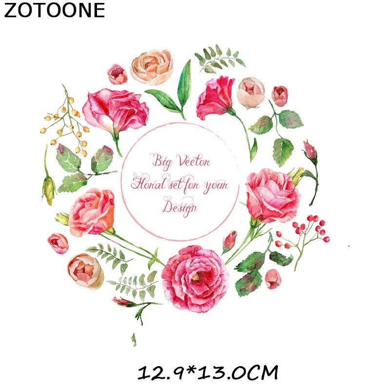 Patches Voor Kleding Ijzer Op Heat Transfers Applique Diy Bloem Dier Set Patch Gedrukt Toepassing Thermo Stickers D: 1932
