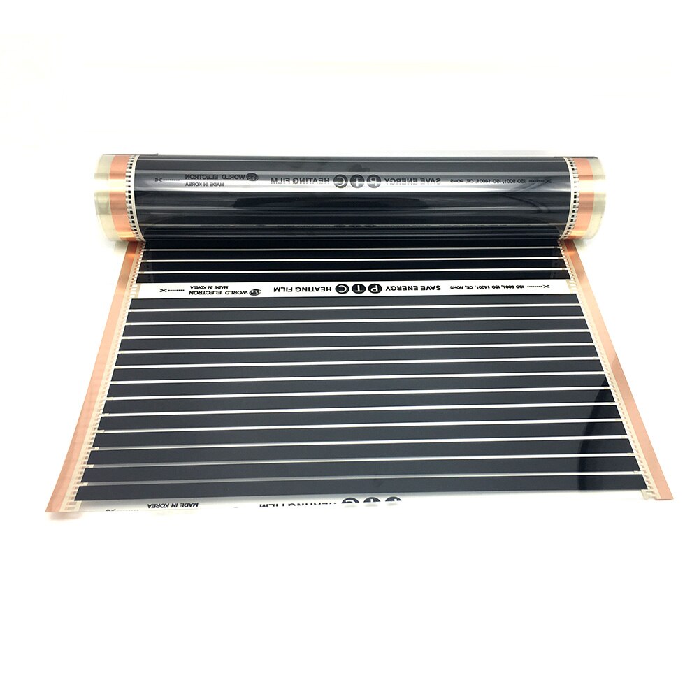 Infrarood Verwarming Film Vloer Warming Energiebesparing Ptc Zelfregulerend Vloerverwarming Warme Vloer Carbon Verwarming Film 220W