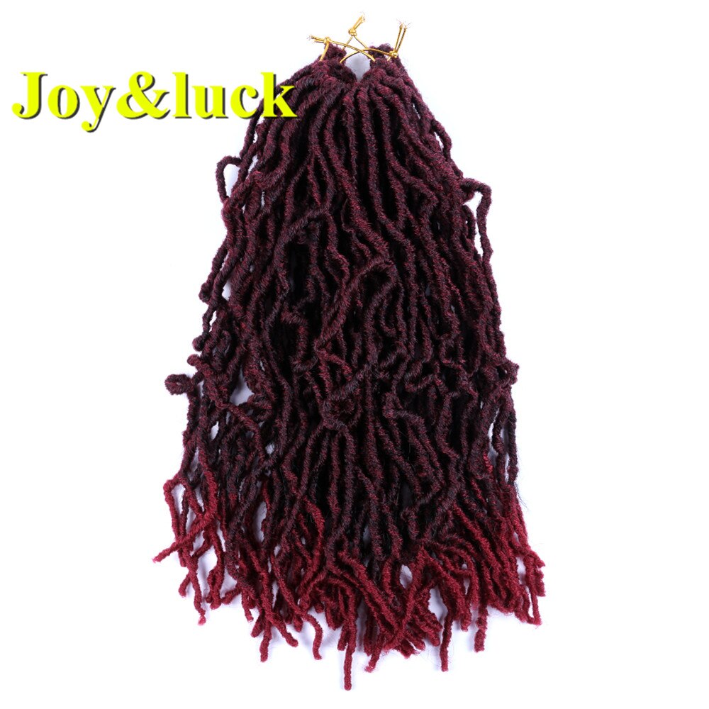 Trenzas de Crochet de Joy & luck Nu Locs, trenzas de pelo sintético de 18 pulgadas para trenzas de mujer