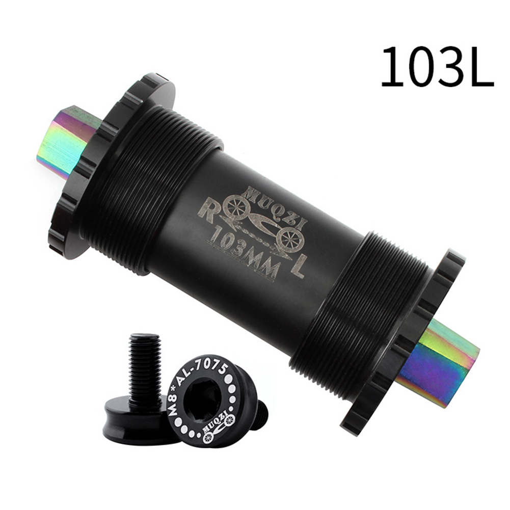 Titanium Alloy Bike Bottom Bracket 103/107/110/113/119/122mm Mountain Bike Road Bike Bottom Bracket Bicycle Parts: violet