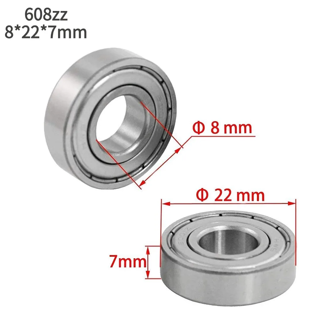 Rodamientos de bolas de piezas para monopatín, pieza de acero de carbono con ranura profunda, 10-100, 608zz, 623zz, 625zz, 626zz, 685zz, 688zz, 608zz: Blanco / 30 Unids