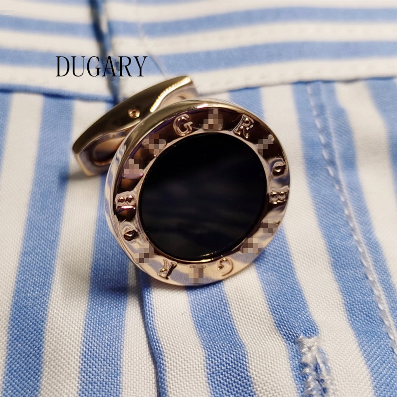 DUGARY Luxury shirt cufflinks for men's Brand cuff buttons cuff links round wedding Jewelry