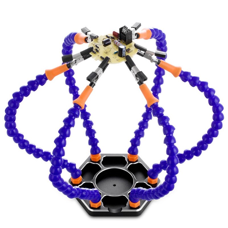 Bench Vise Table Clamp Soldering Station With Flexible Arms Soldeirng Iron Holder PCB Welding Repair Third Hand Tool