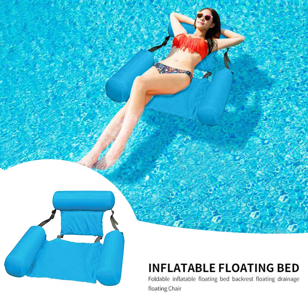 Colchón inflable plegable de PVC para piscina, hamaca de agua, colchón de aire, cama para deportes acuáticos de playa, tumbona, silla