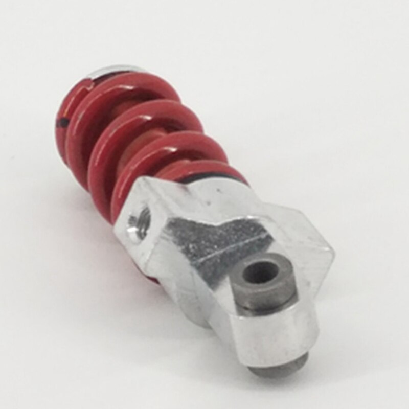 2 Pcs Bike Red+Silver Scooter Metal Rear Suspension Bumper Spring Shock Absorber Rear Shock Absorber Electric Scooter