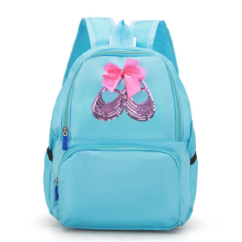 Enfants sac de danse Sequin Bow Latin Ballet fille sac à dos sac d'école filles grande capacité léger enfants sac à dos: Bleu