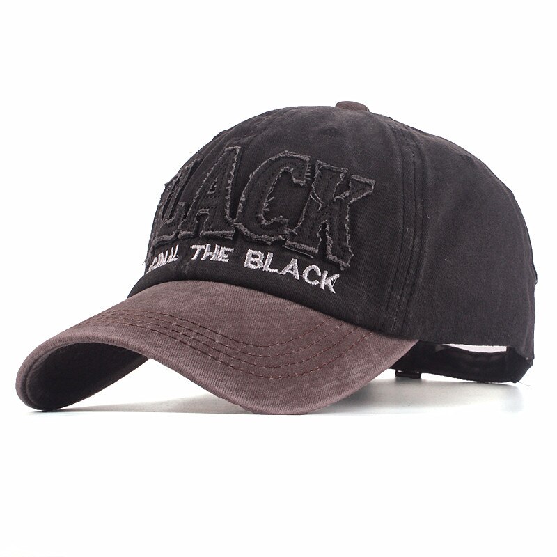 Xthree Baseball Cap Gewassen Katoen Voorzien Cap Brief Zwart Borduren Snapback Vader Hoed Voor Mannen Bone Gorra Casual Casquette cap: black 2