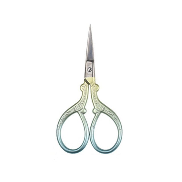 Small Tailor Scissors Cross Stitch Sewing Tools Home Paper-cut Scissors Sharp Shears Women Silver Handcraft Sewing Accessories: 1-blue