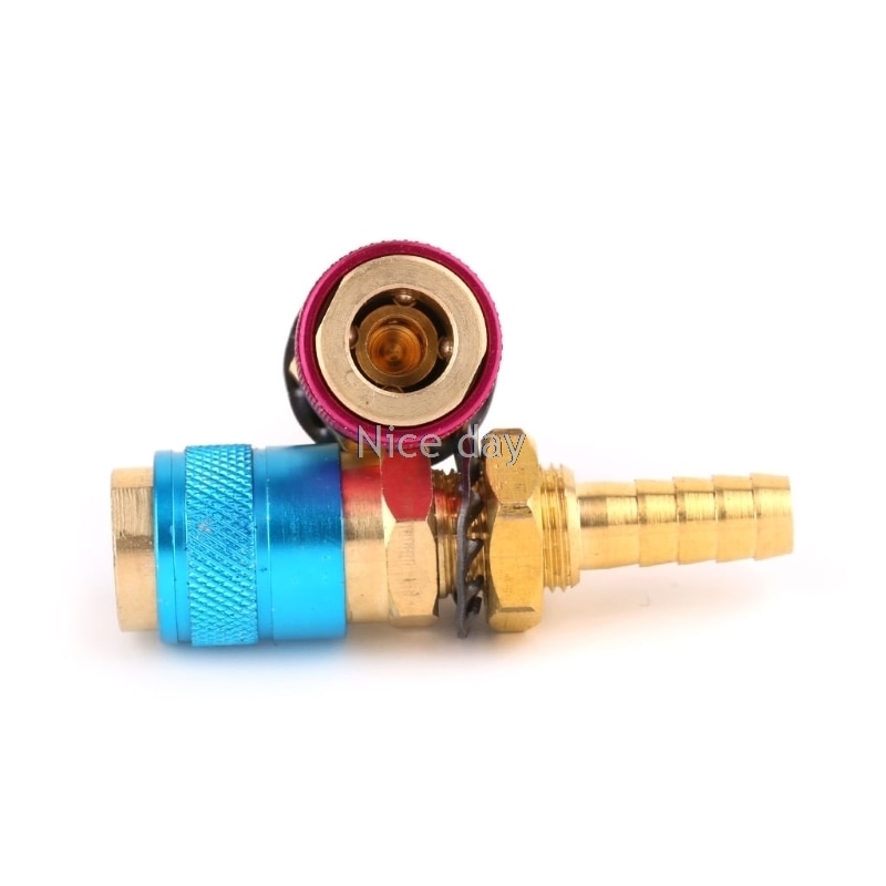 Adaptateur de gaz refroidi à l'eau raccord rapide pour torche de soudage TIG + prise 8mm F15 20 directe