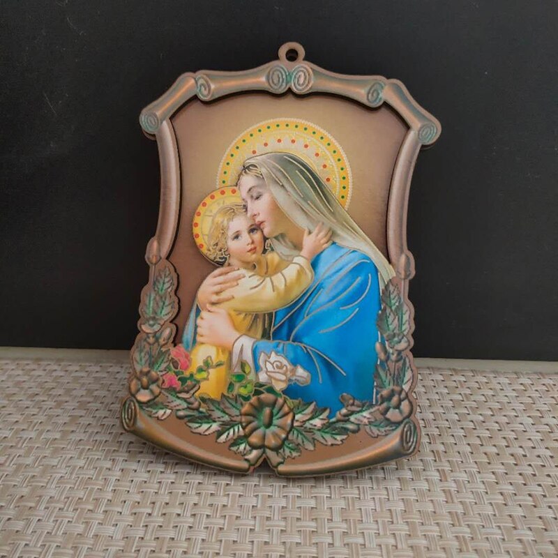 Christian Katholischen Reliquien Holz Symbol Jesus Heiligen Herz Jungfrau Maria statuen ornamente wohnkultur articulos religiosos catolico: JS192-7