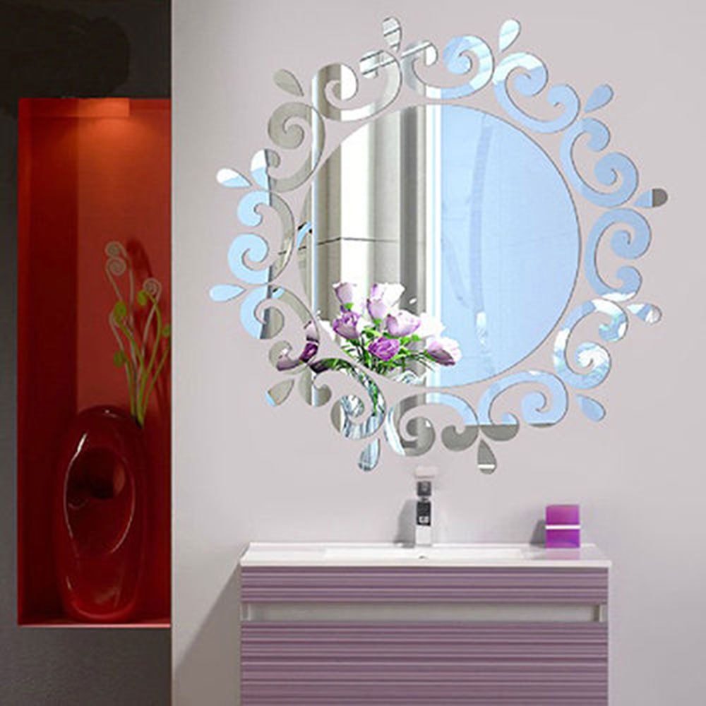 3D Veer Spiegel Muursticker Kamer Decal Mural Art Diy Home Decoratie Muur Sticker