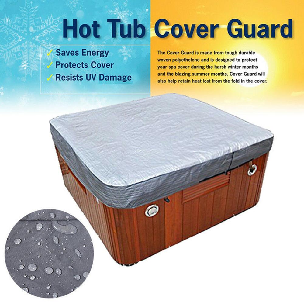 Tub Cover Guard Cap Anti-UV Square Cover Swim Spa Cap Cover Bag Protector Waterproof Heat-resistant Bath Tub Dust Cover