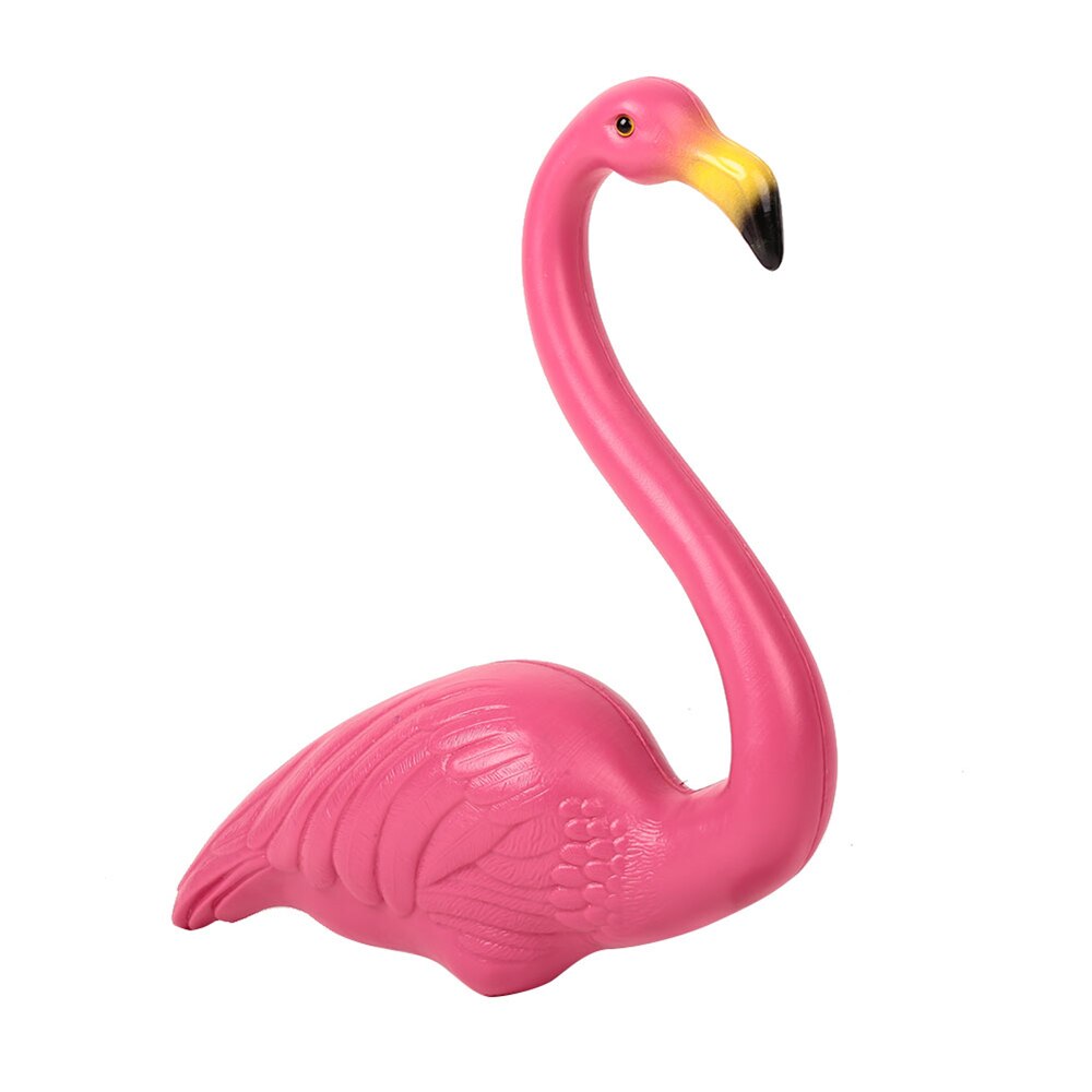 Koti piha puutarha nurmikko taide koristeet koristelu muovi vaaleanpunainen flamingo patsas: Pitkä vaaleanpunainen flamingo