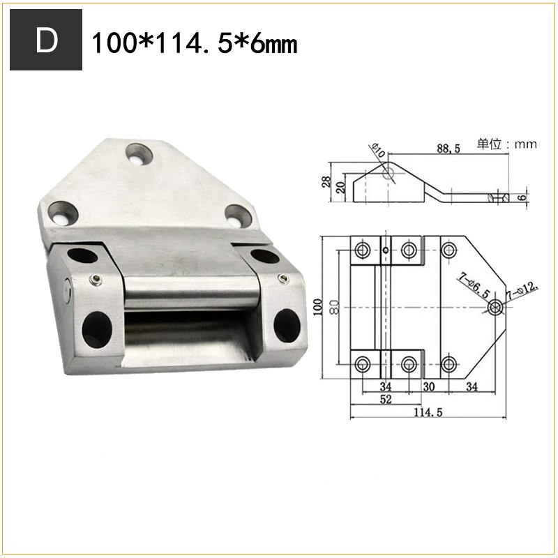Larger and thicker hinges 304 Stainless Steel Heavy Industrial Machinery Door Hinges Super good bearing capacity Strong