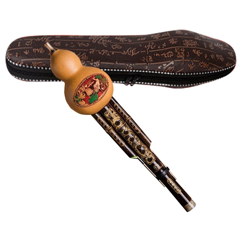 Cucerbet Instrument Handmade Hulusi Black Bamboo Gourd Cucurbit Flute ... – Grandado