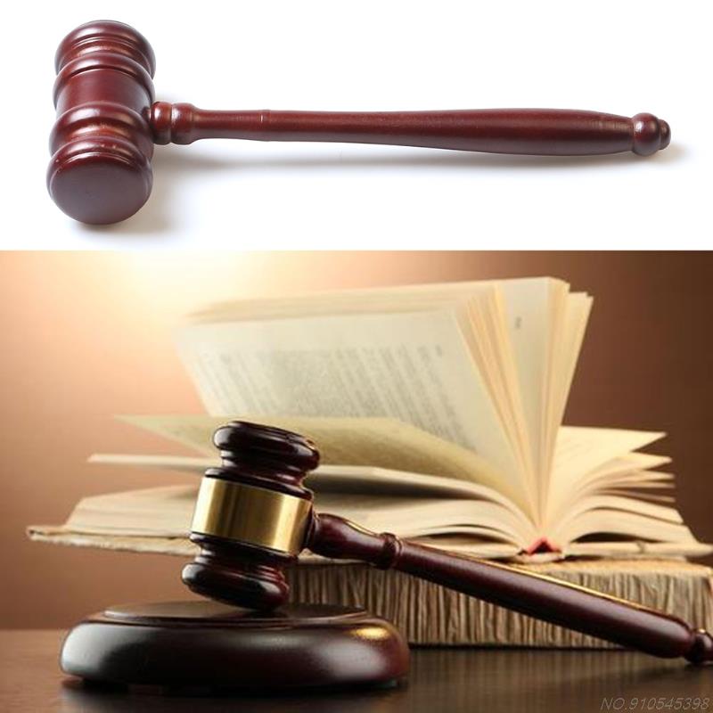 R1WF Houten Hamer Speelgoed Oordelen Hamer Cosplay Advocaat Vergaderhamers Veiling Justice Kostuum Accessoires Props Voor Jongen Rollenspel