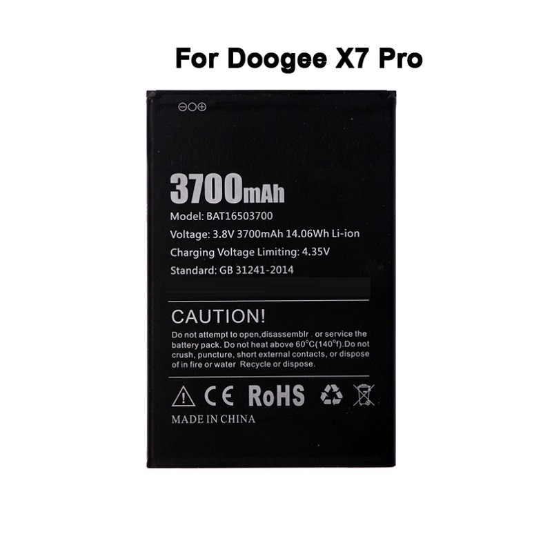 Batería Para Doogee X7 X7 Pro, acumulador, 16503700, 3700mAh