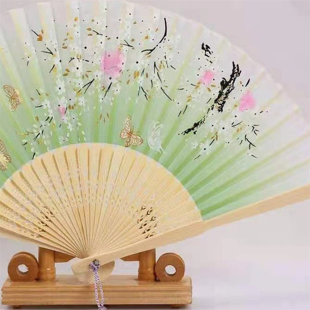 Abanico clásico chino estilo borla baile ventilador abanico hecho a mano abanico de baile accesorios de personajes Unisex de madera ventilador 2021New