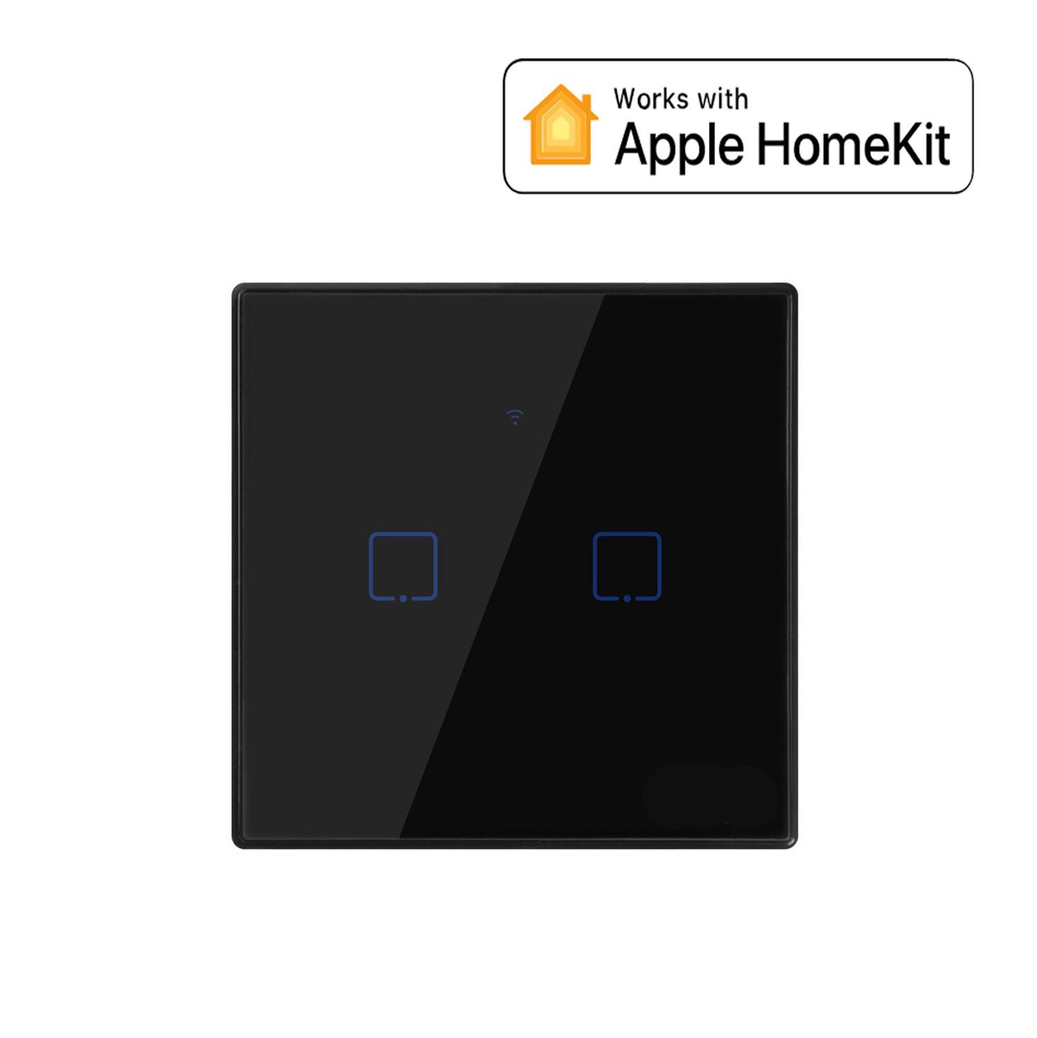 Wifi smart touch lys tænd/sluk vægkontakt arbejde med apple homekit til hjemmetelefon app kontrol
