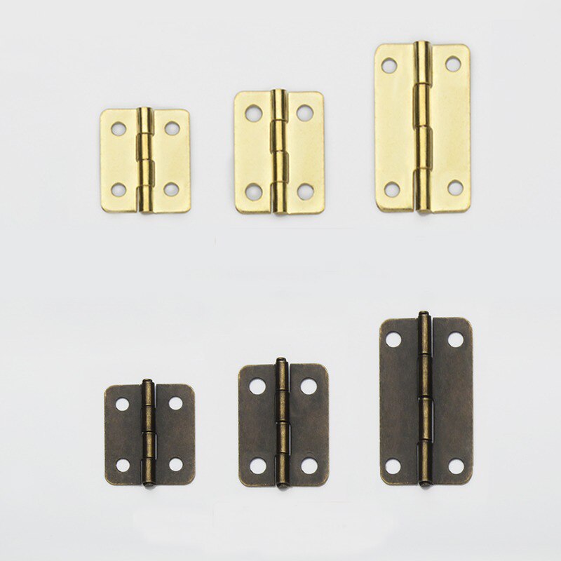 Mini charnières miniatures en bois, petit boîtier en bois, à ouverture plate, 20 pièces