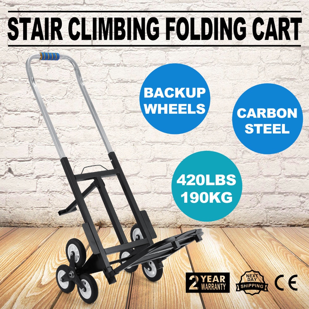 Portable Stair Climbing Folding Cart Climb Moving Up To 420lb Hand Truck Dolly