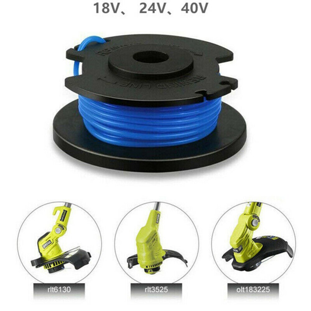 3pcs Trimmer Spool Line With Spool Covers For Ryobi One Lawn Mower Ac14rl3a Outdoor Garden Tools Weeding Tool