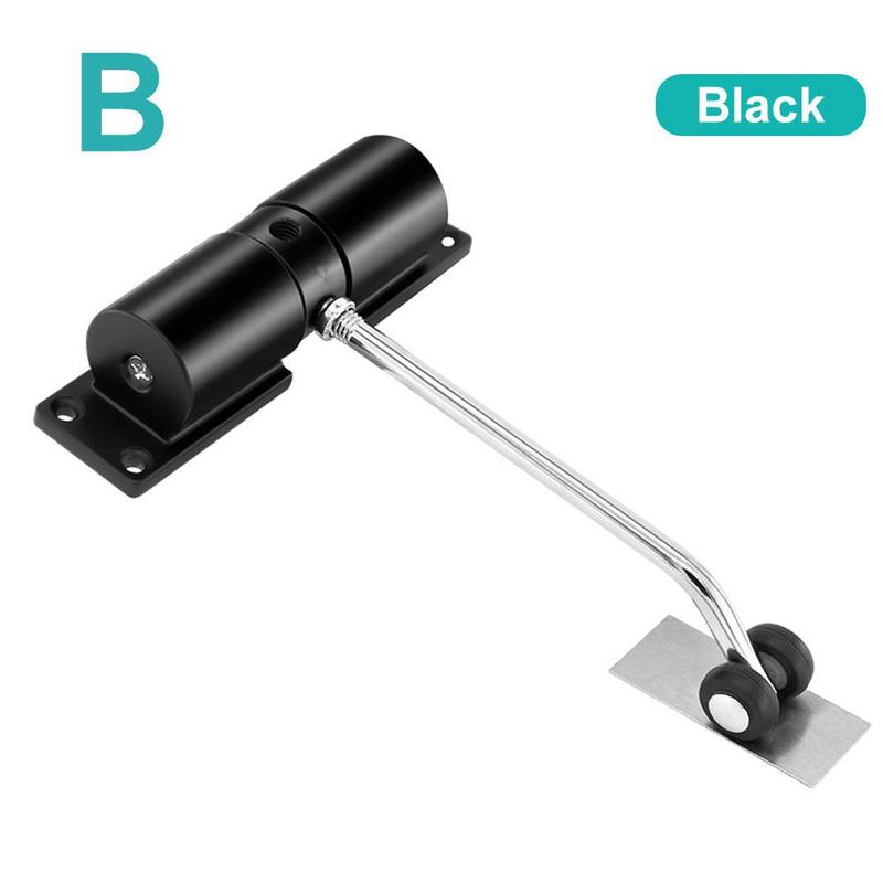 Round Door Closer, Household Automatic Door Closing The Easy Close To Mute Door Buffer Hidden Artifact Return Closer Device: Black