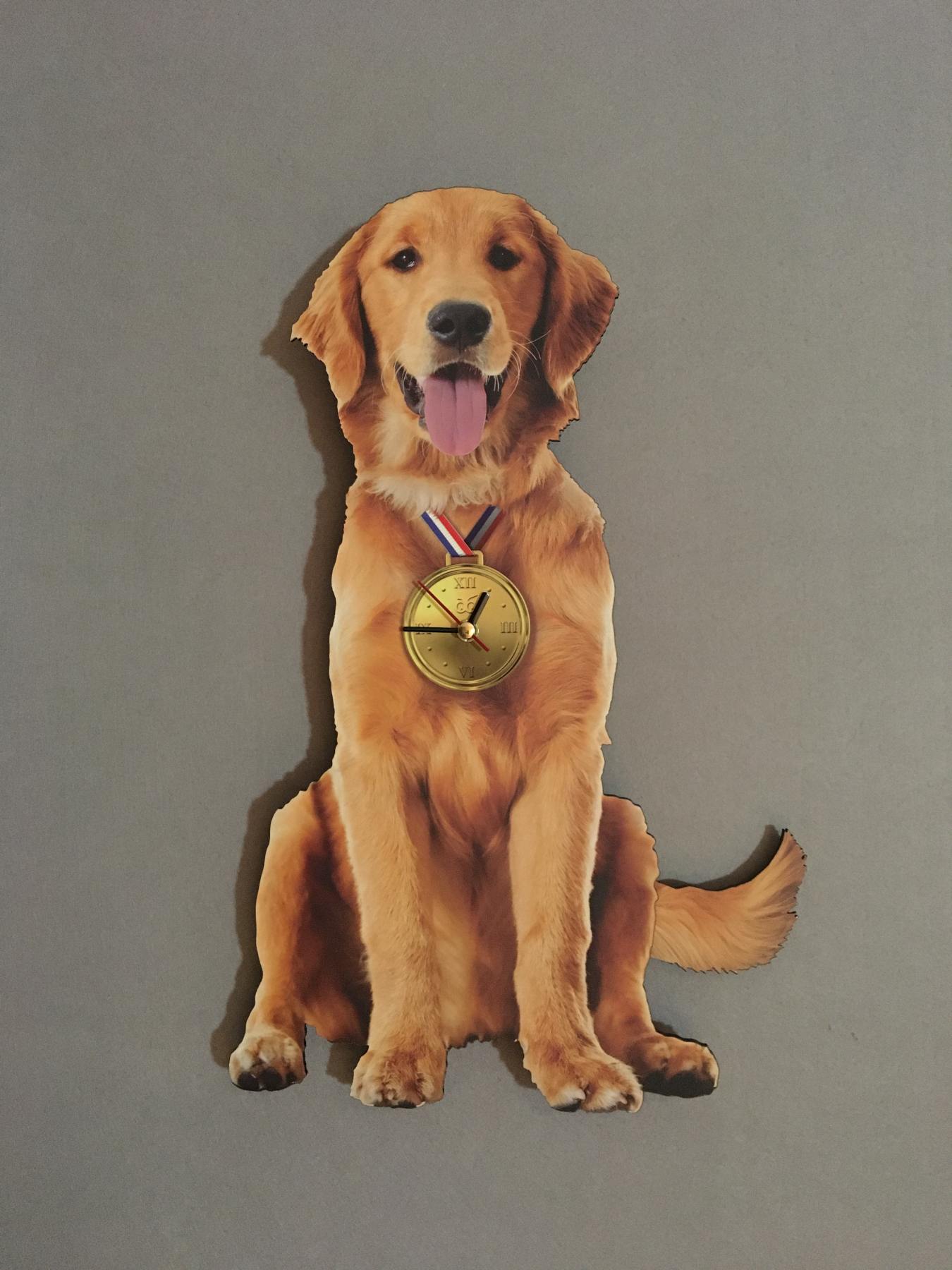 Goodtime Golden Retriever Decorative Pendulum Wall Clock