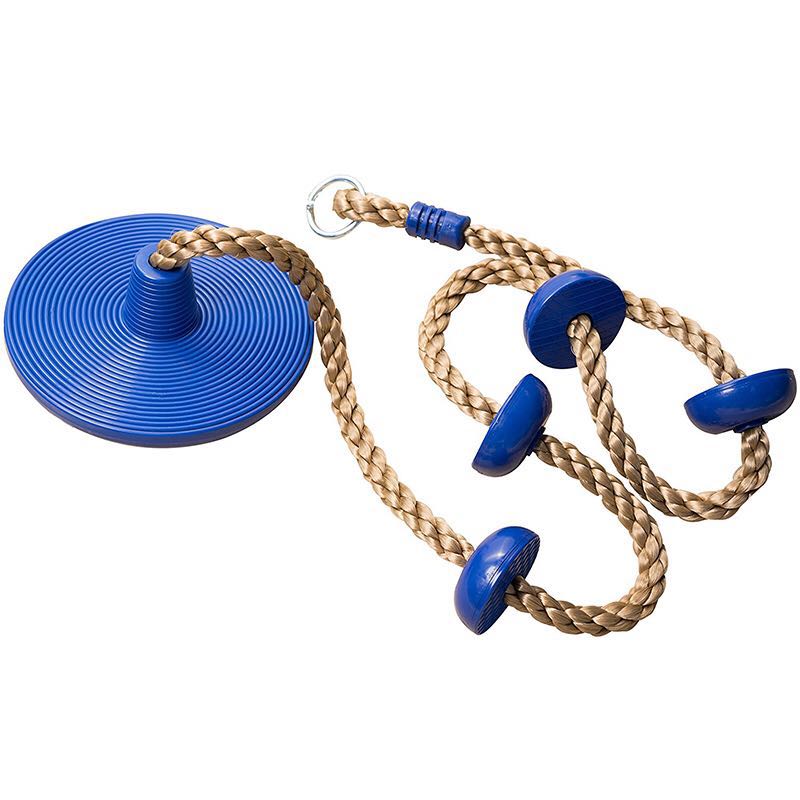 Outdoor Sports Kindergarten Climbing Toy Disc Swing Seat Climbing Rope Funny Climbing Rope Swing Climbing Equipment Toys: blue