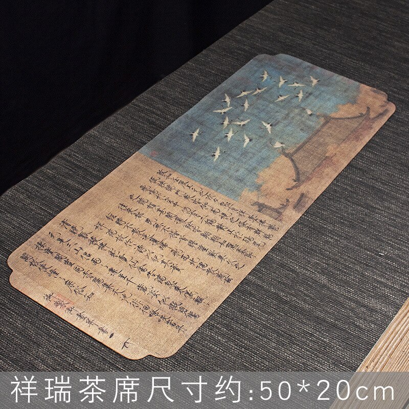 Torchon peint, torchon à thé, nappe de table, tapis de thé absorbant, théière, pièces de rechange pour cérémonie du thé Zen: G