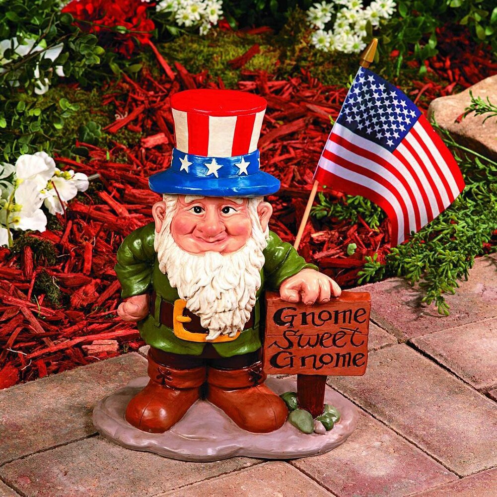 Hat Resin Dwarf Sculpture Cute Modeling Dwarf Doll Art Statue Collection Garden Gardening Decorations Home Porch