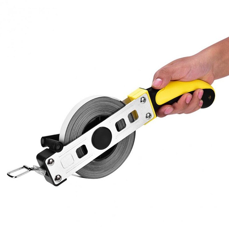 TOPOpen Reel Measuring Tape Frame Long Steel Tape Measure Handle Tool