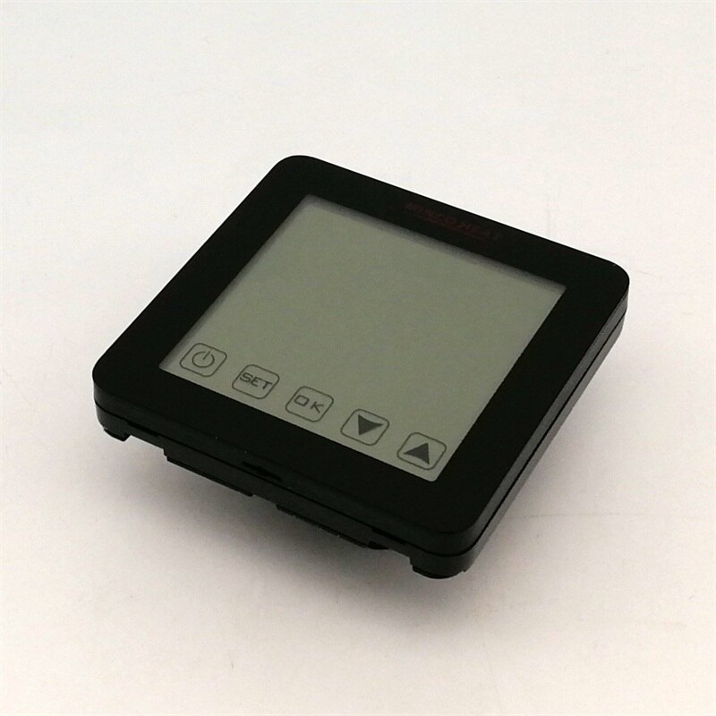 LCD Touch Screen Programmable Black Shell Room Thermoregulator For Warm Floor System with Time Display