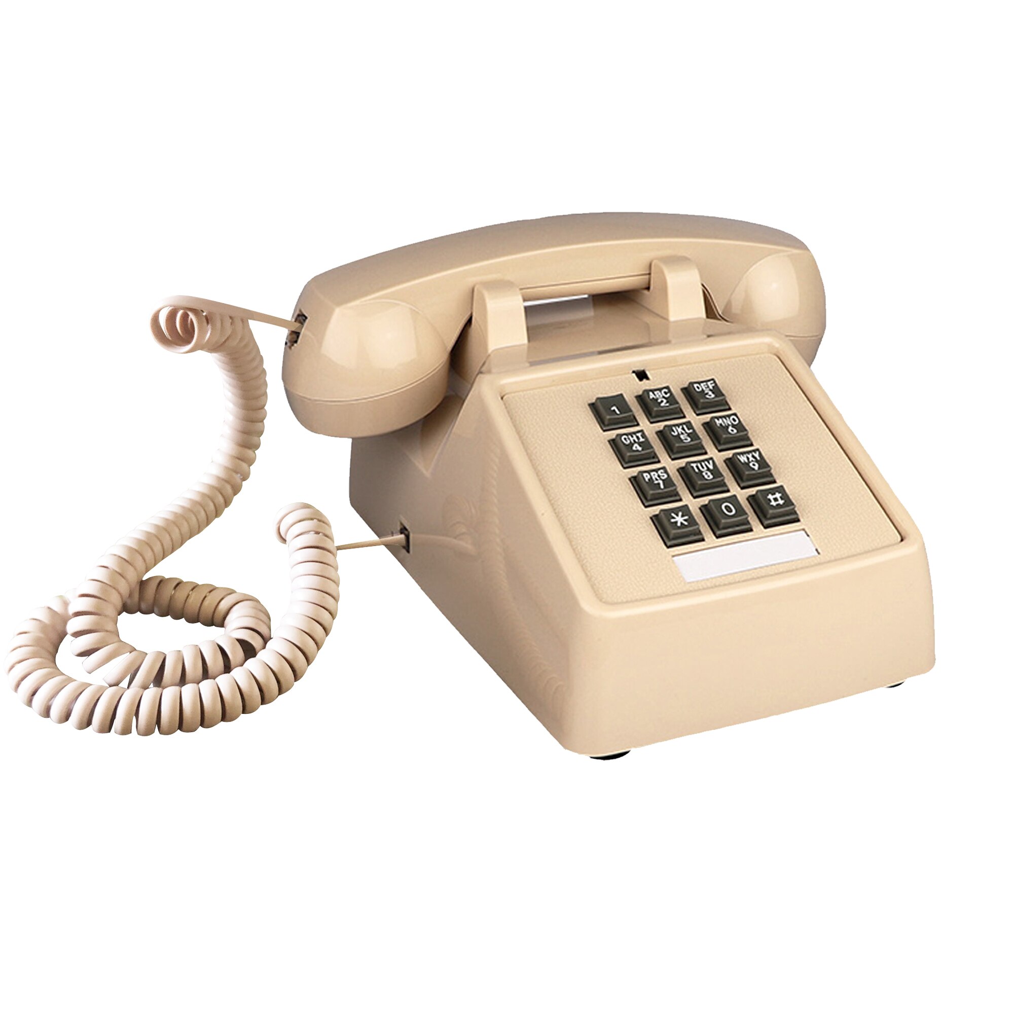Black Landline Phones with Loud Ring for Home Office Hotel School Corded Single Line Heavy Desktop Basic Telephone for Seniors: White telephone