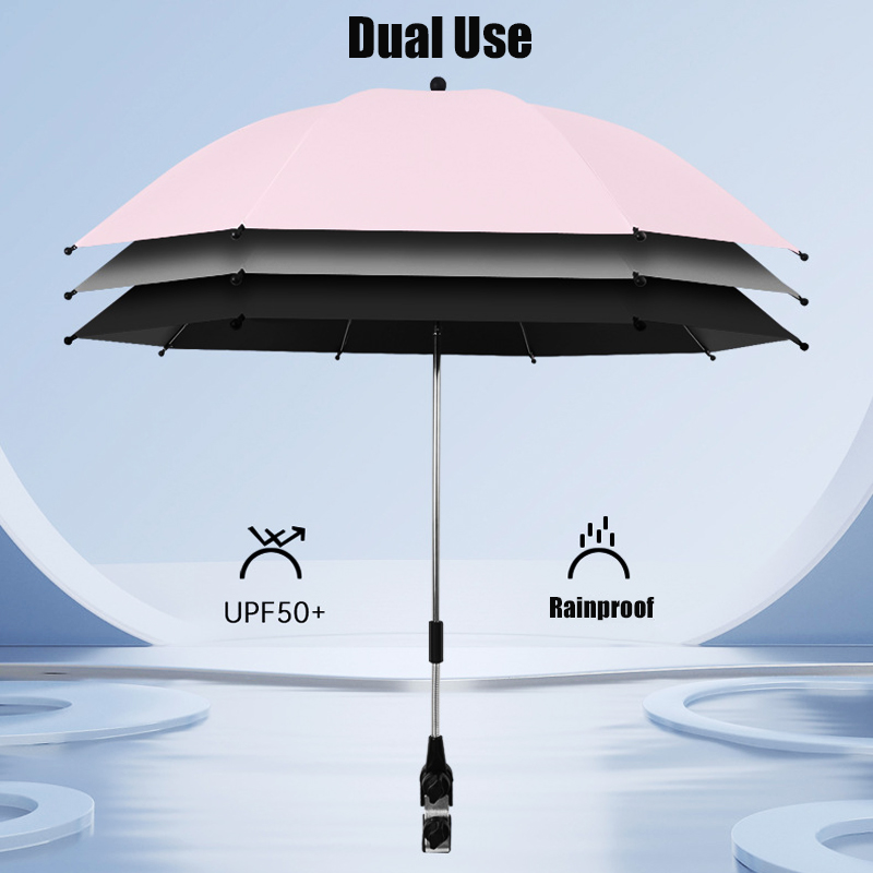 Clip-on Universele Baby Parasol 85 cm Diameter 2 in 1 Kinderwagen Paraplu Voor Zonnescherm Regenbestendig kinderwagen Accessoires