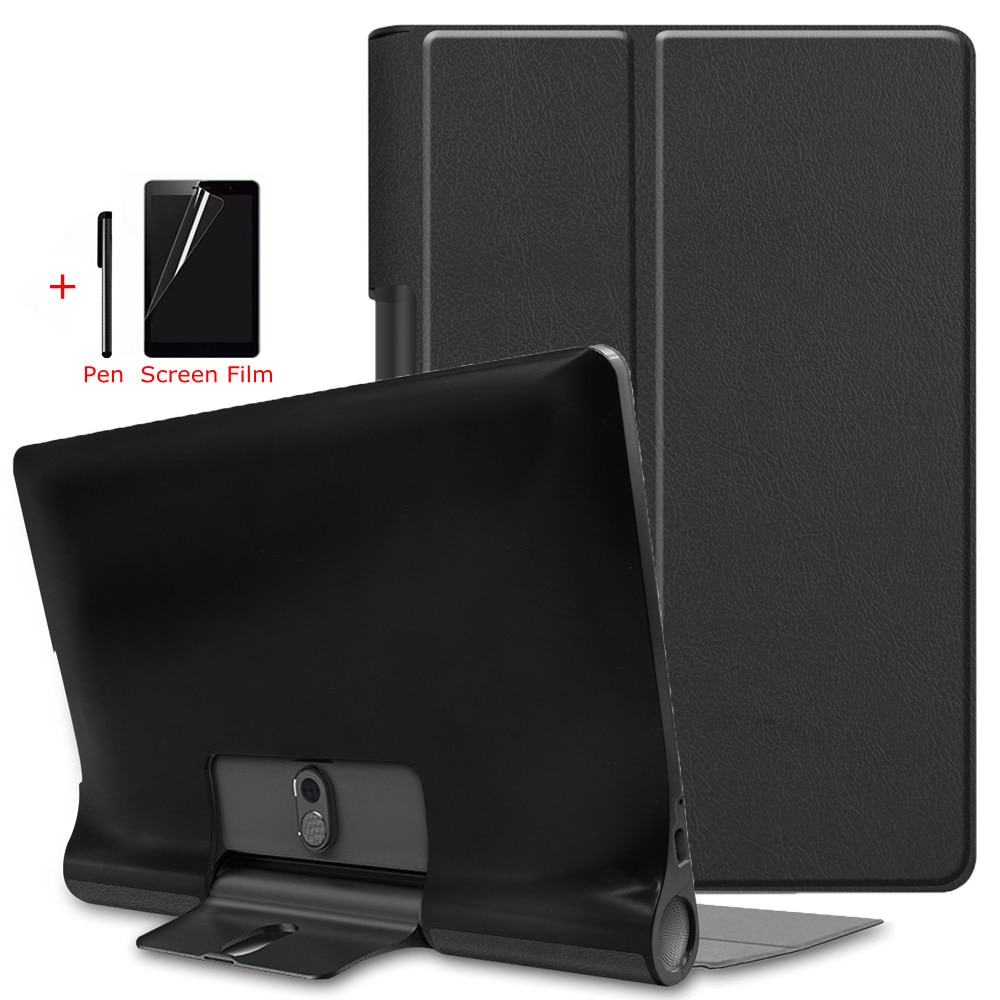 IBuyiWin magnetyczna skóra poliuretanowa etui na lenovo Yoga zakładka 5 YT-X705F 10.1 cala Tablet Funda Capa pokrywa do jogi Smart Tab + Film + długopis