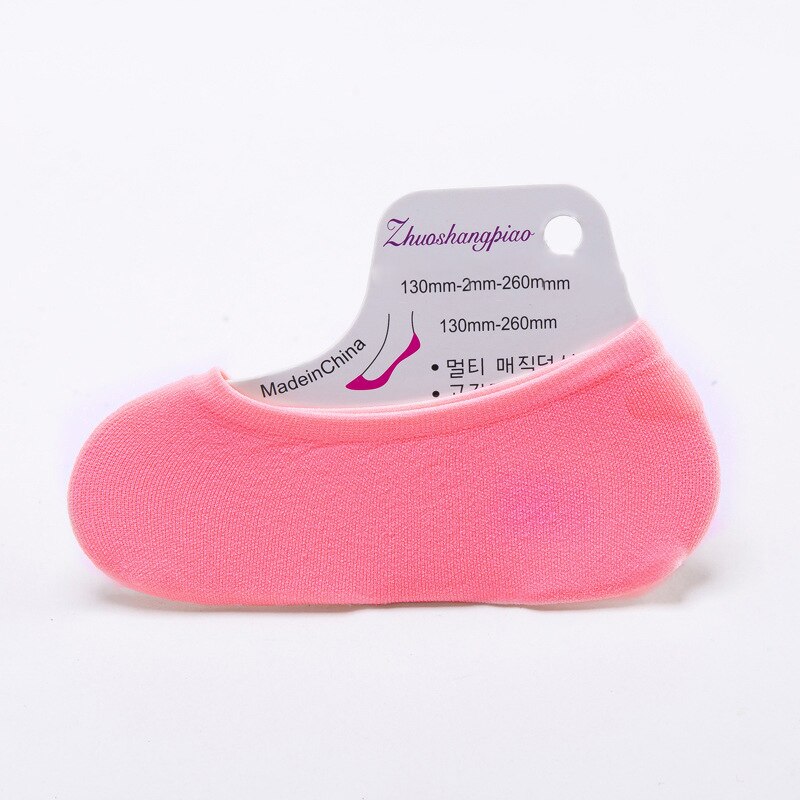 Sokketøfler kvinner fast usynlig silikon anti-skli sommer pustende tøyelig deodorant dame myk tynn enkel