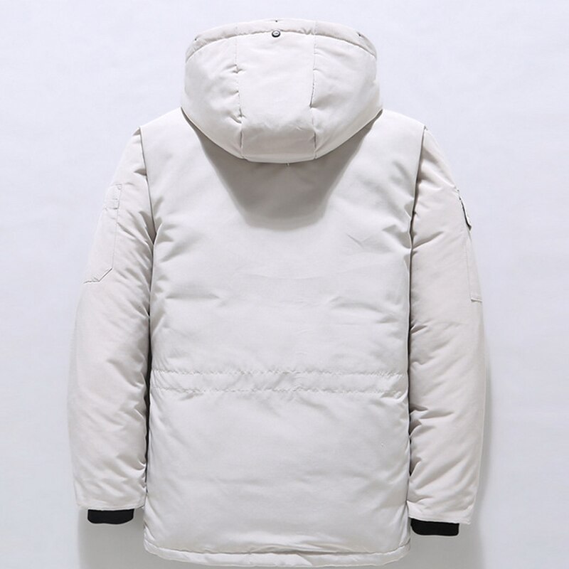 -30 grad Parkas herren Winter Unten Jacke Warme Mit Kapuze Weiße Ente Unten Anorak Männer Parka Mitte Langen Mantel wasserdichte Jacke Männlichen