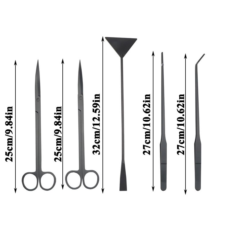 4 in 1 Aquarium Tank Tools Kit Stainless Steel Maintenance Tools Aquascaping Fish Tank Aquatic Plants Long Tweezers Scissors