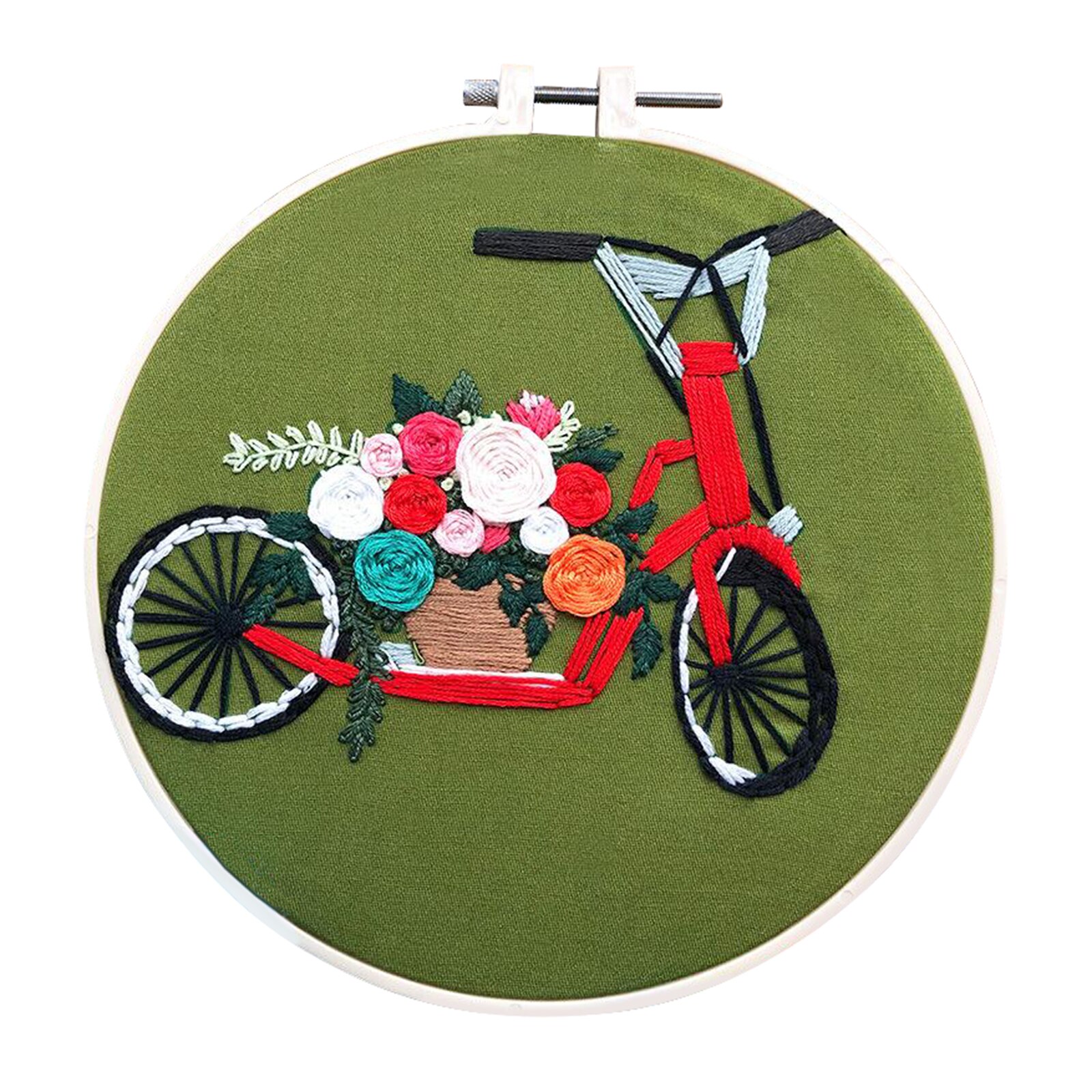 Accurate Full Range of Embroidery Kit with Pattern for Home DIY Craft with Hoop Diameter 20cm